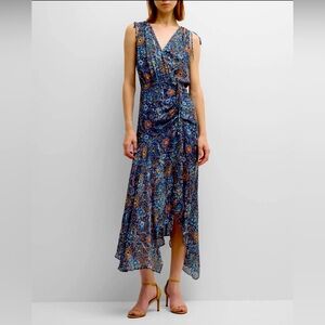 Veronica Beard Blue Floral Maxi Dress